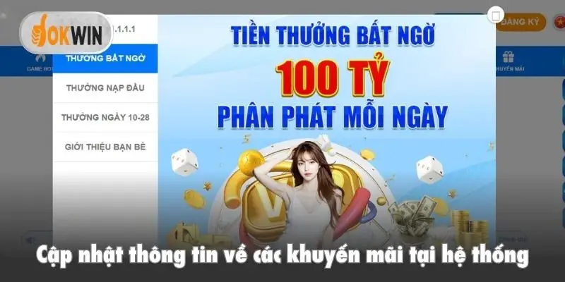 Cập nhật thông tin về các khuyến mãi tại hệ thống